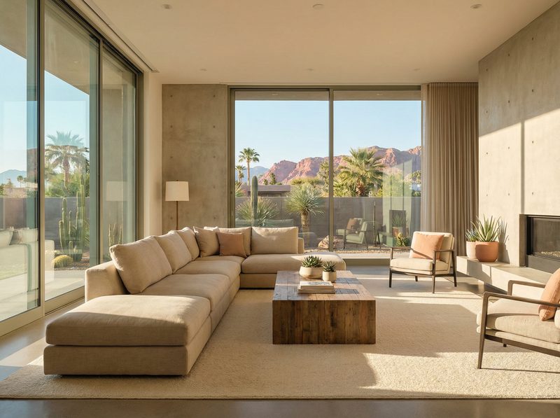 Nature 50 window film - natural light living room