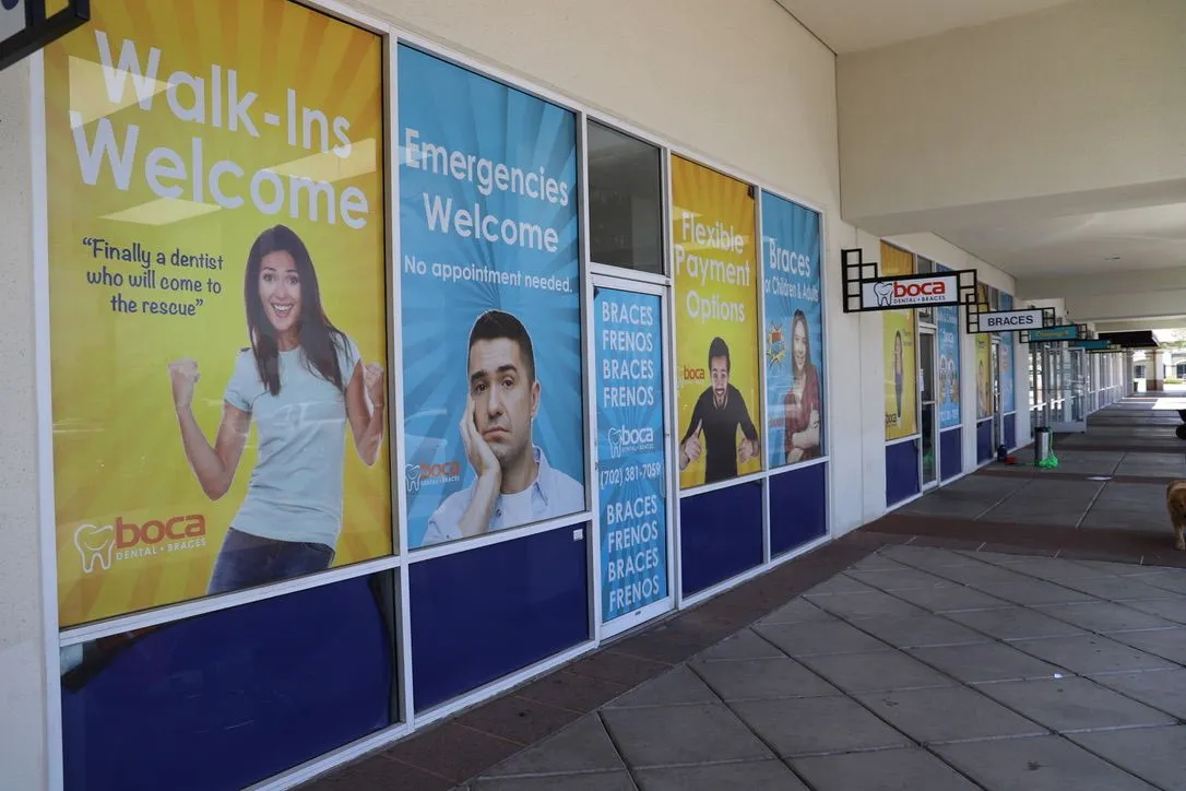 Full storefront window graphics installation Henderson NV