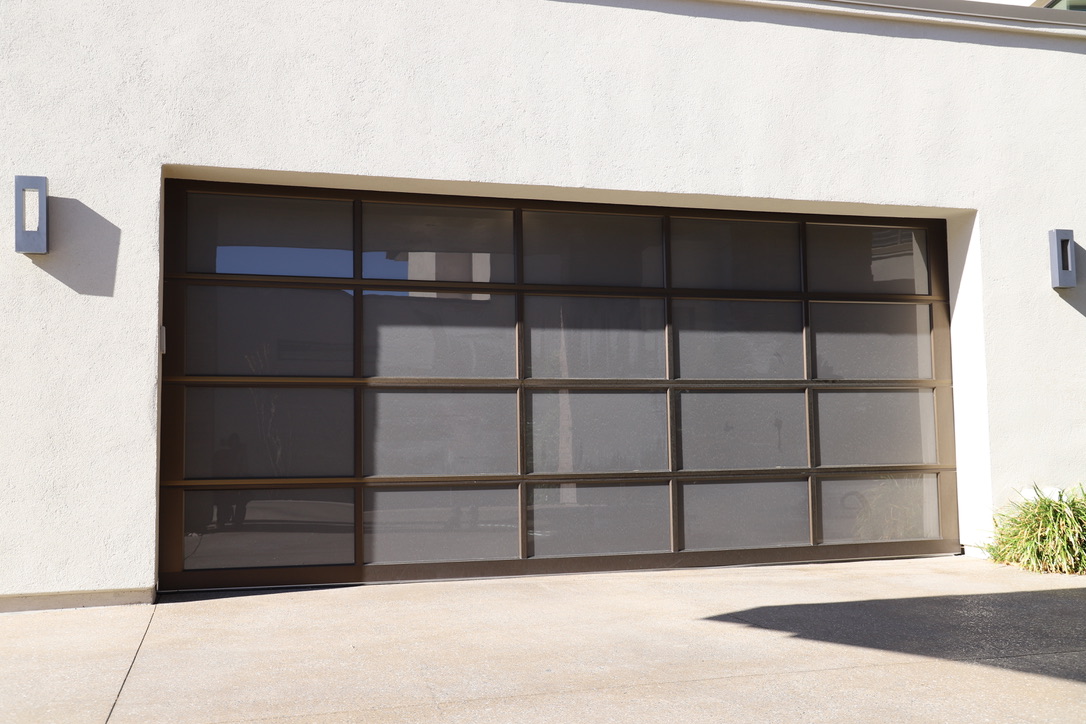 Glass garage door after tinting exterior 2