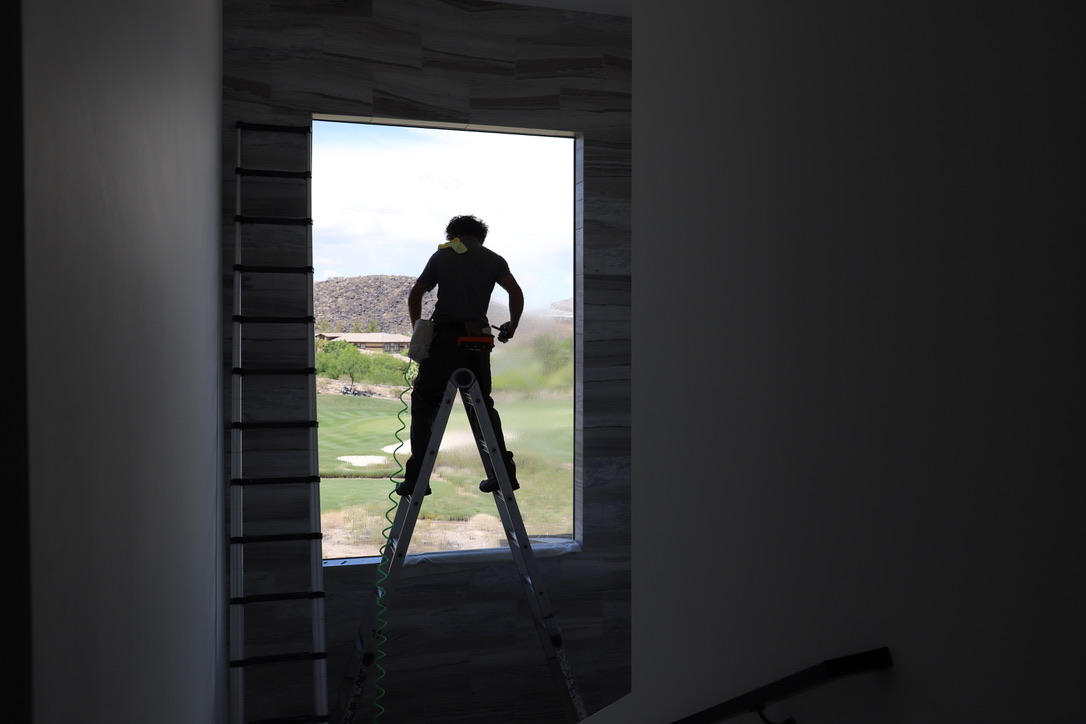 Window film installation silhouette 3