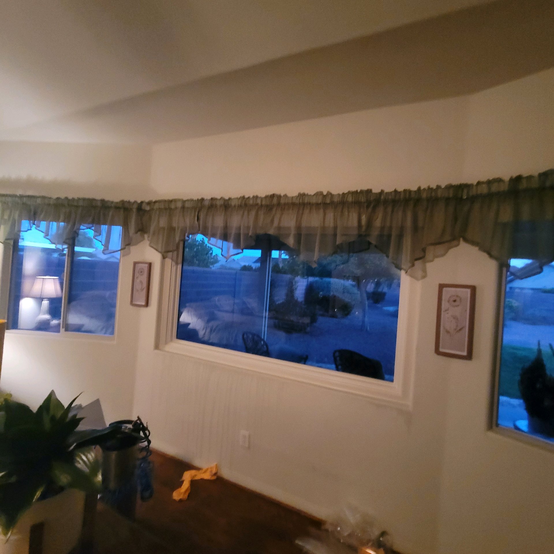 Wide interior view after solar film residential