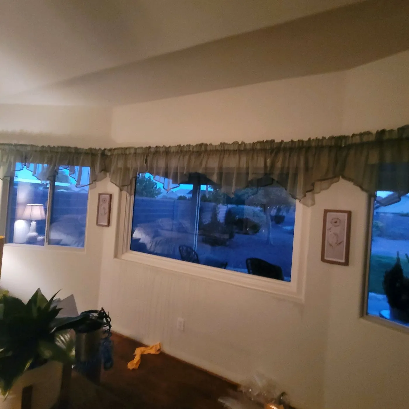 Wide interior view after solar film residential