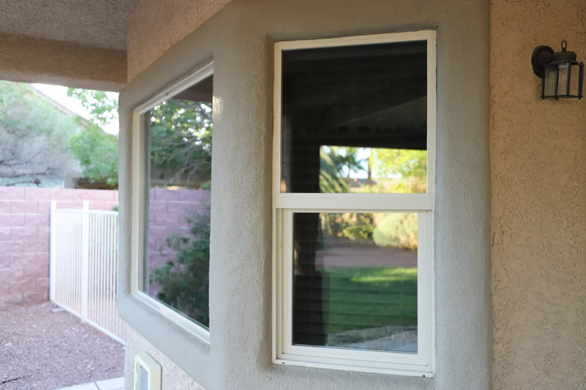 Side window after solar film residential