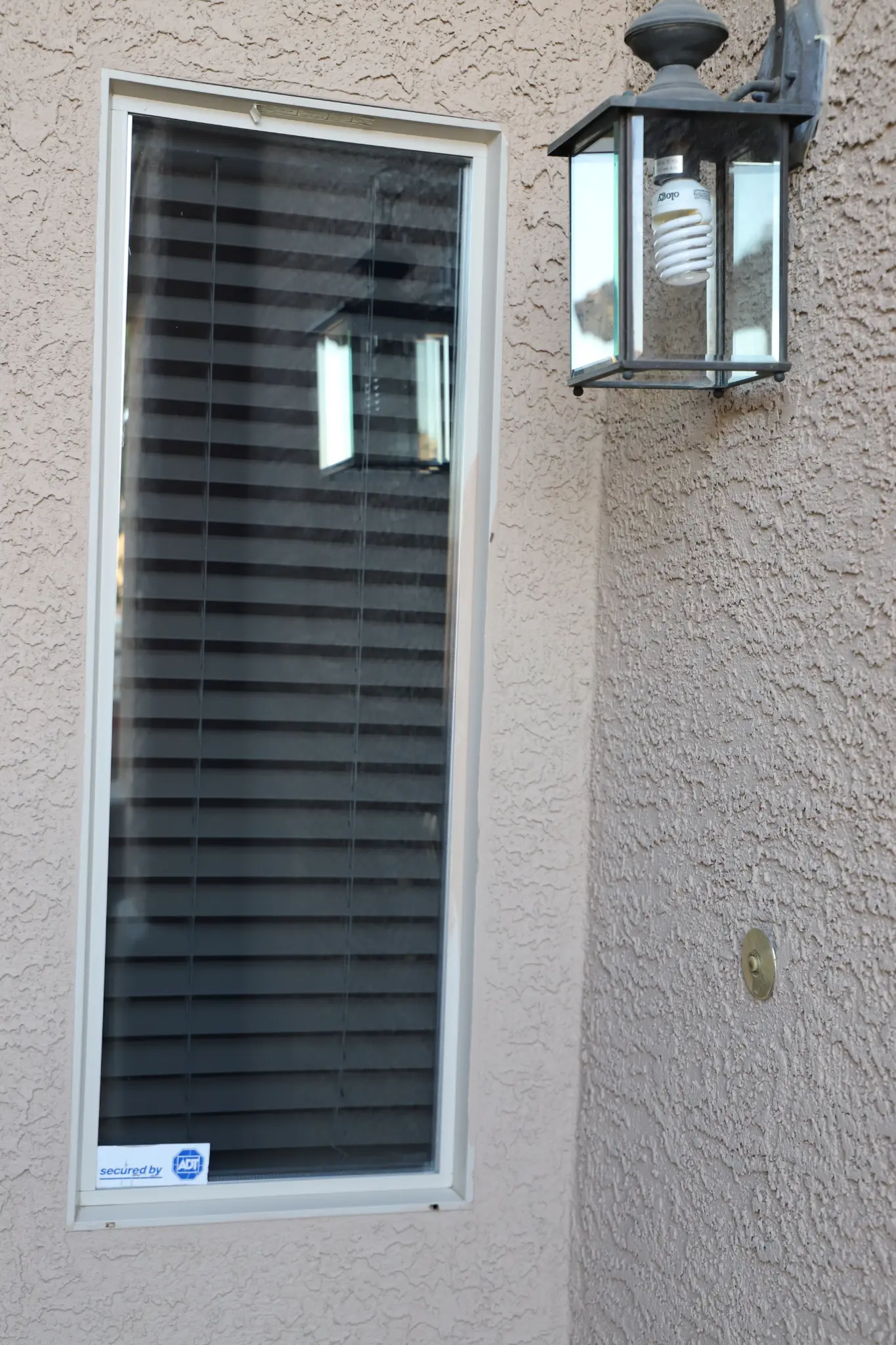 Close-up window after solar film installation