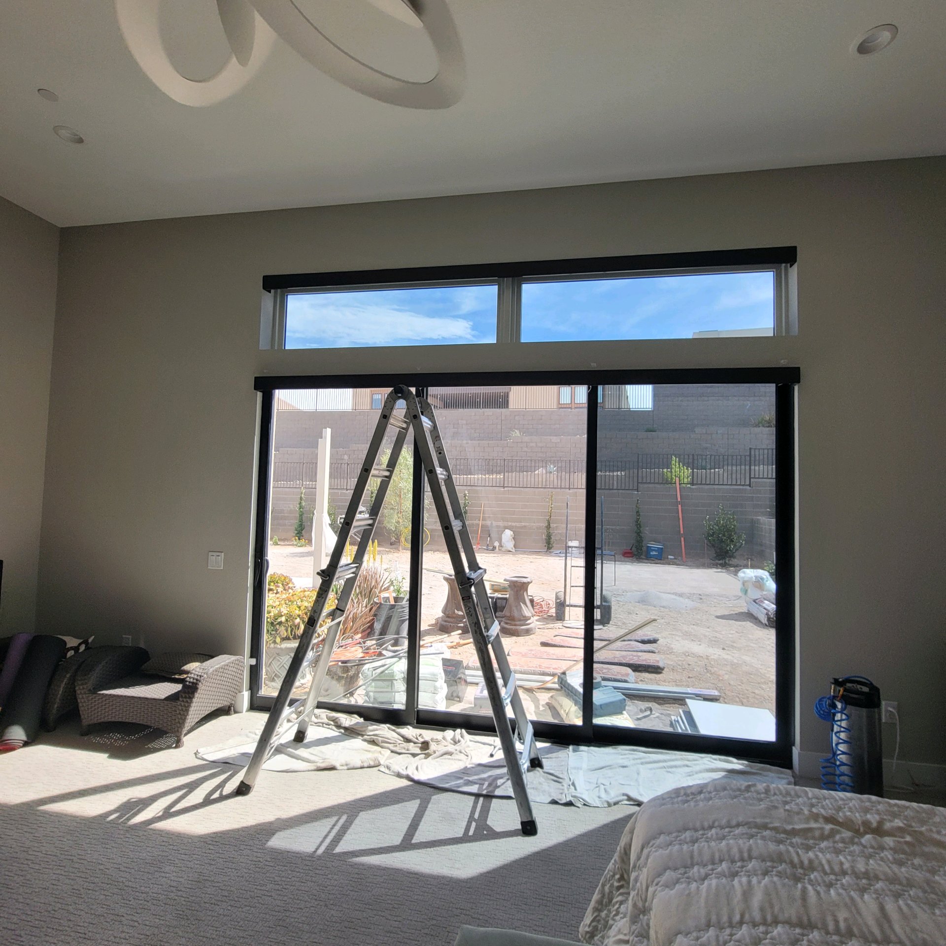 Window film installation second bedroom luxury home